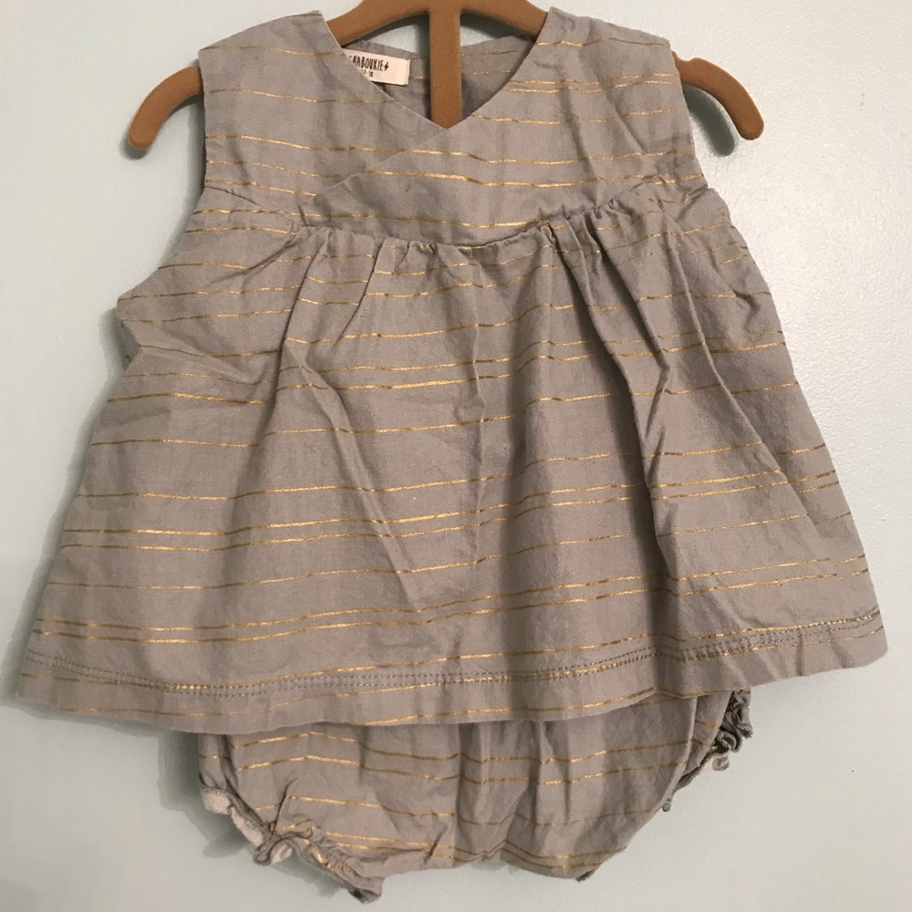 Anthropologie Chaboukie Blouse & Bloomer Set